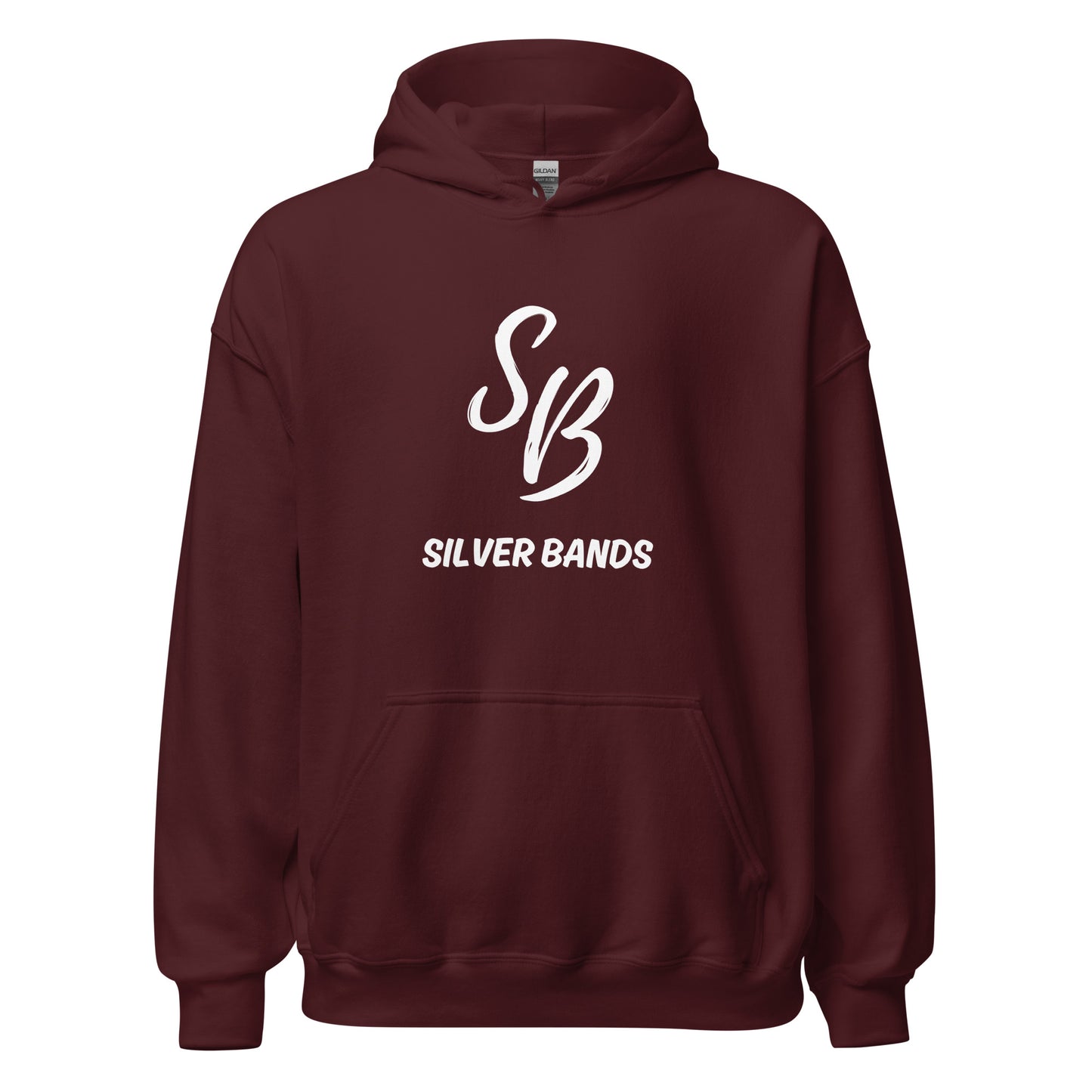 Silver Bands White Logo Hoodie