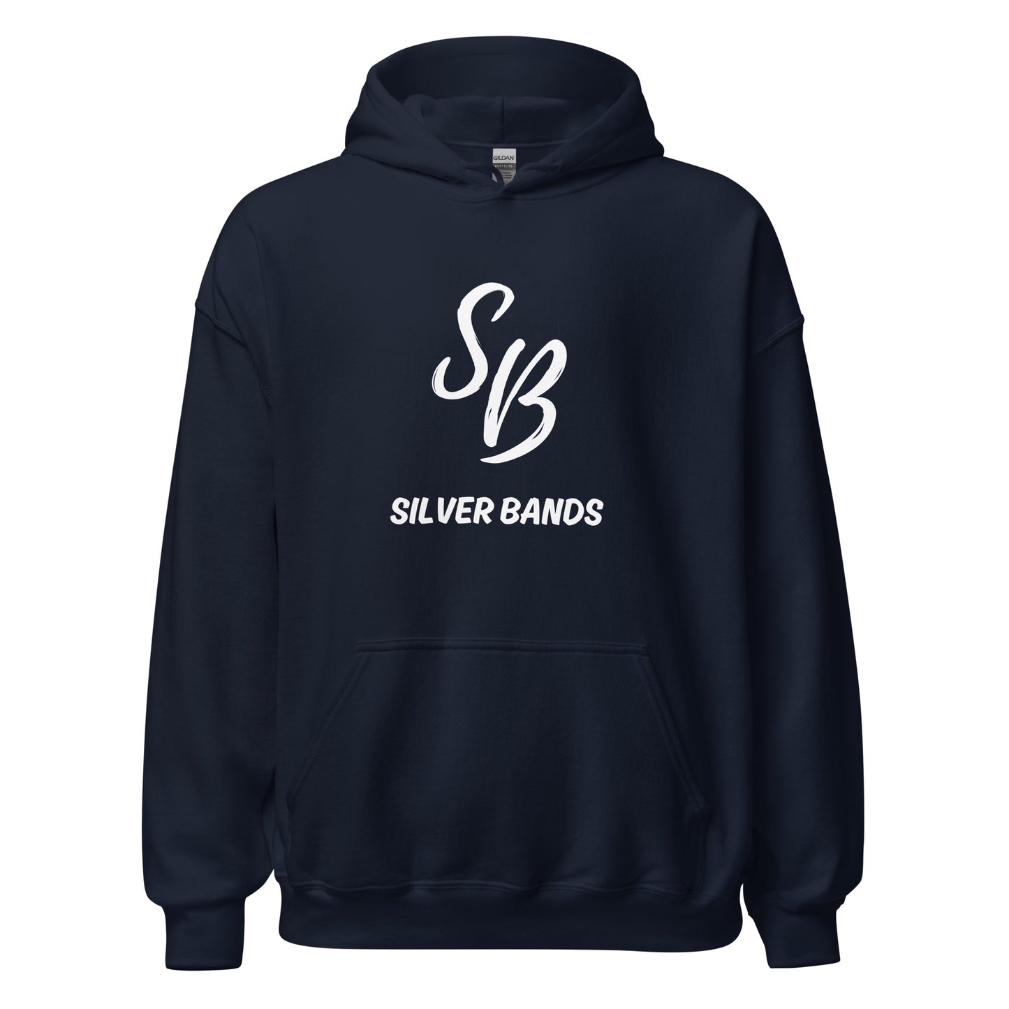 Silver Bands White Logo Hoodie